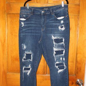 Womans Judy Blue Skinny Fit Patched Jean 18W